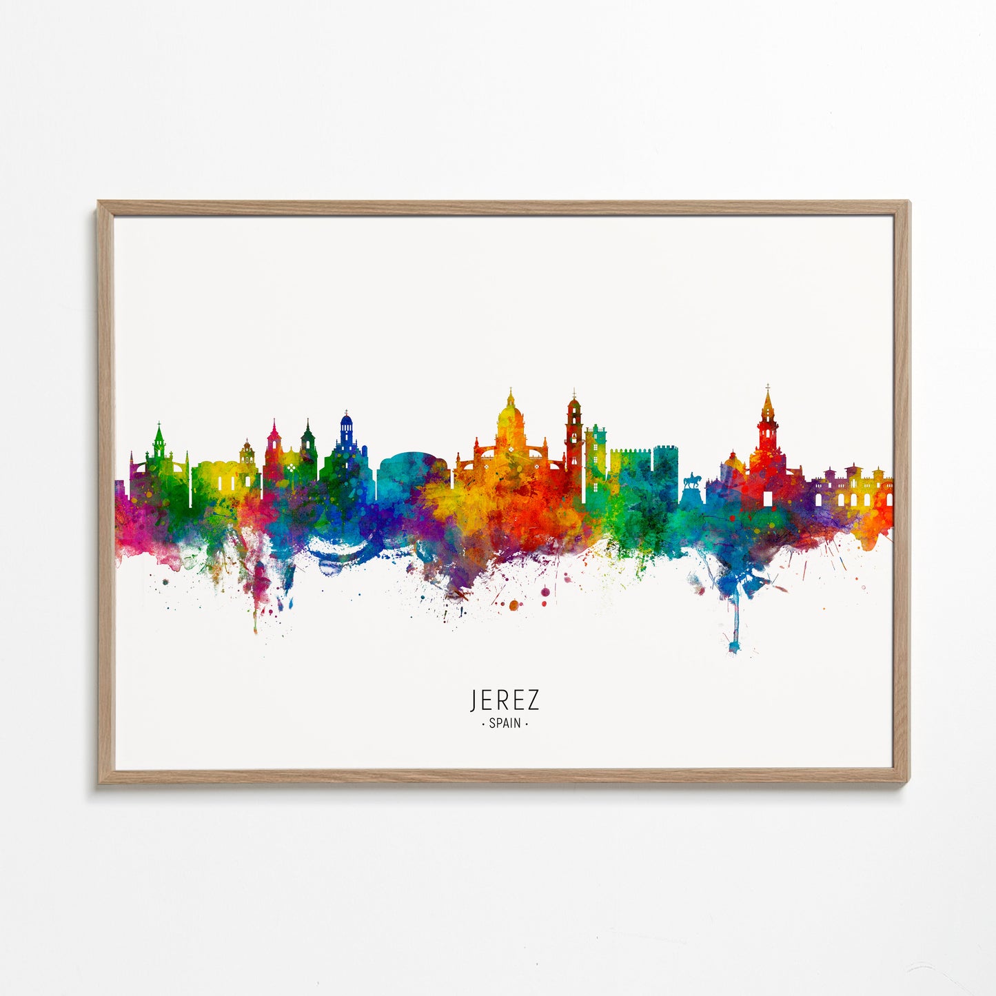 Jerez skyline multicoloré