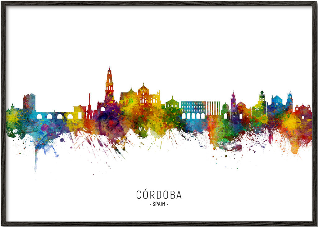 Córdoba skyline multicoloré