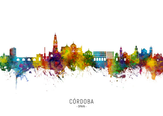Córdoba skyline multicoloré