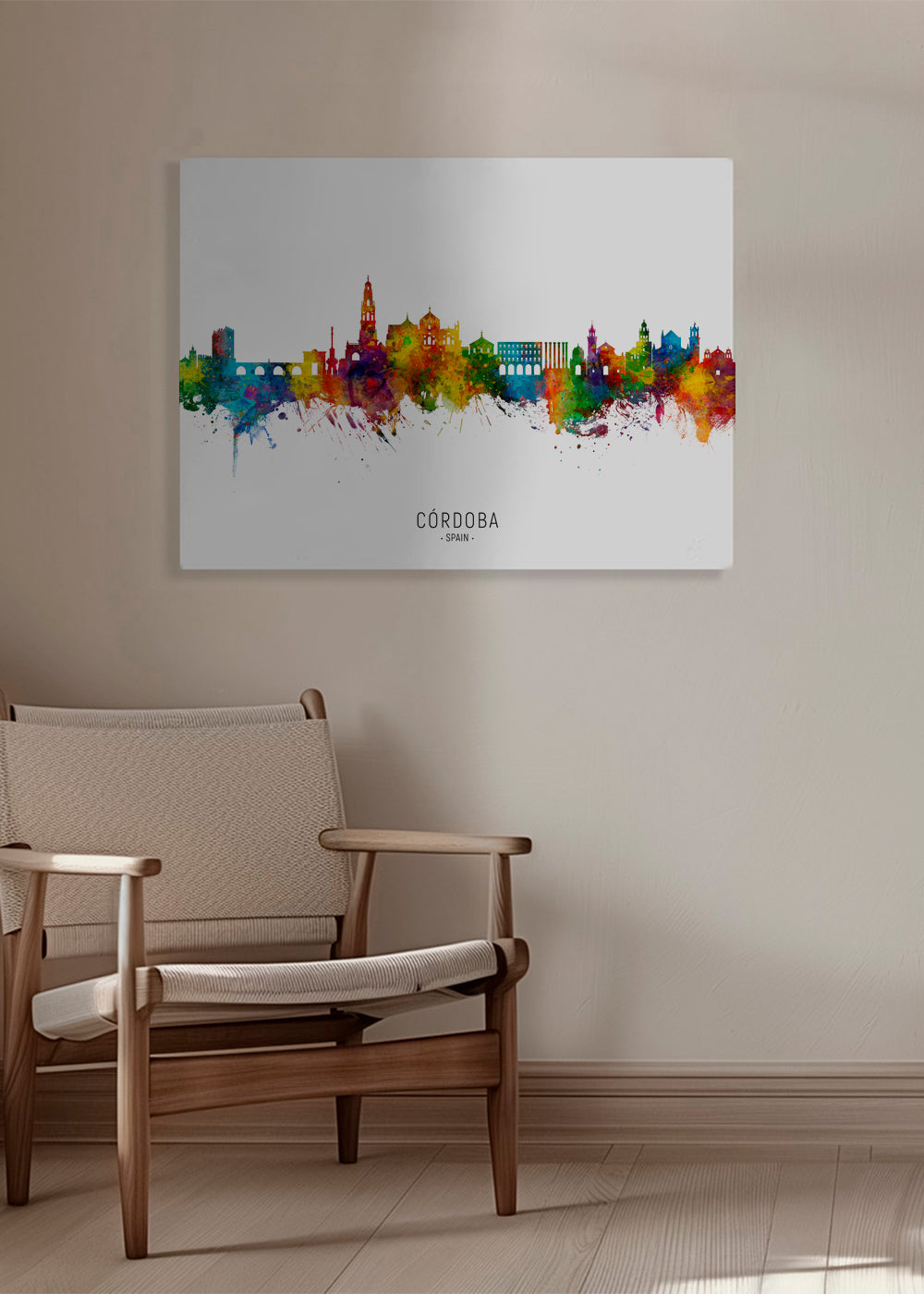 Córdoba skyline multicoloré