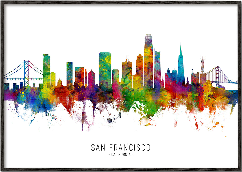 San Francisco skyline multicoloré