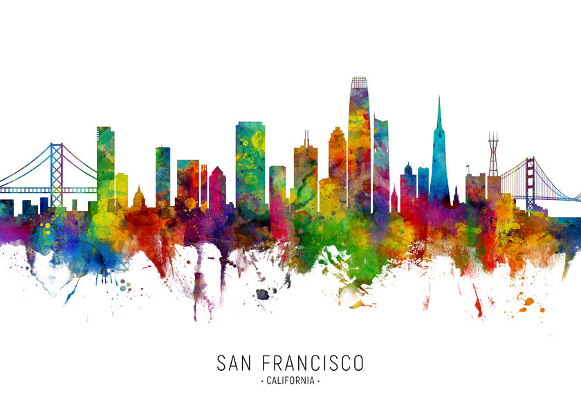 San Francisco skyline multicoloré