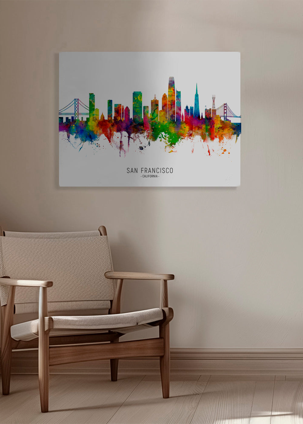 San Francisco skyline multicoloré