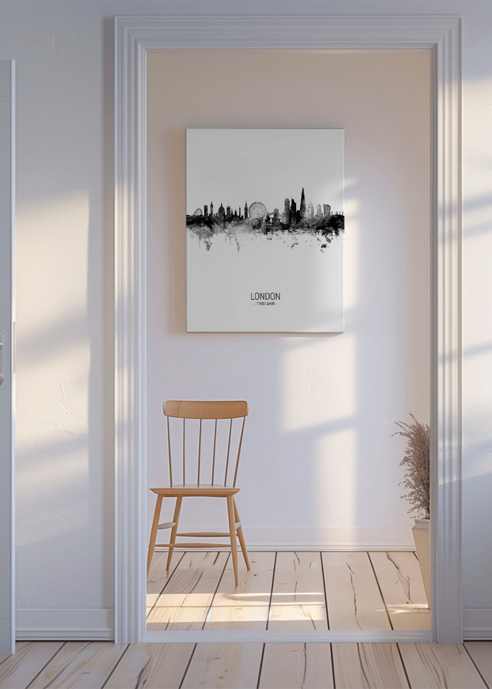 London skyline noir et blanc