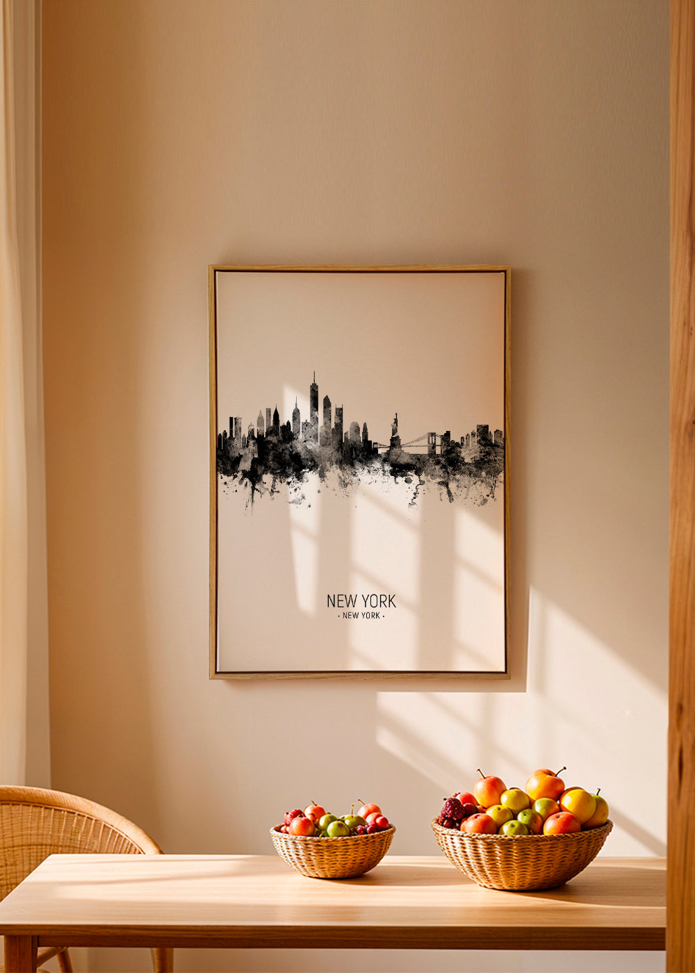 New York skyline noir et blanc