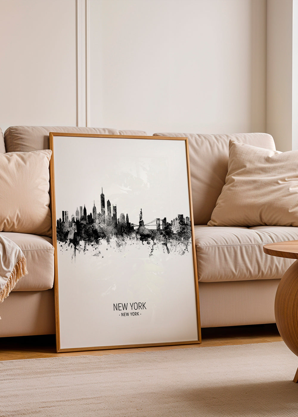 New York skyline noir et blanc