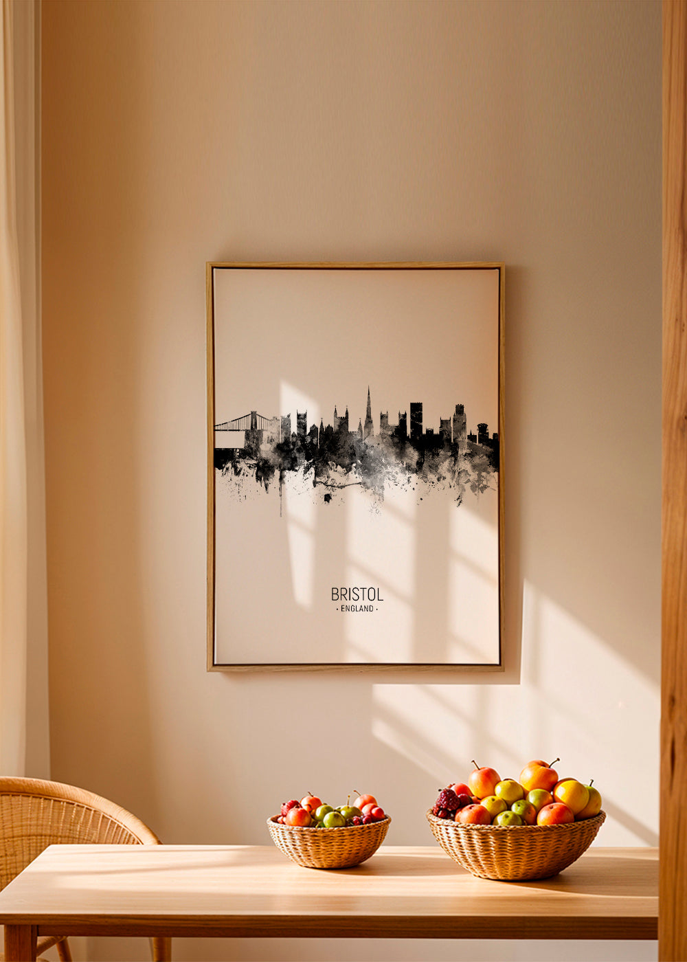 Bristol skyline noir et blanc
