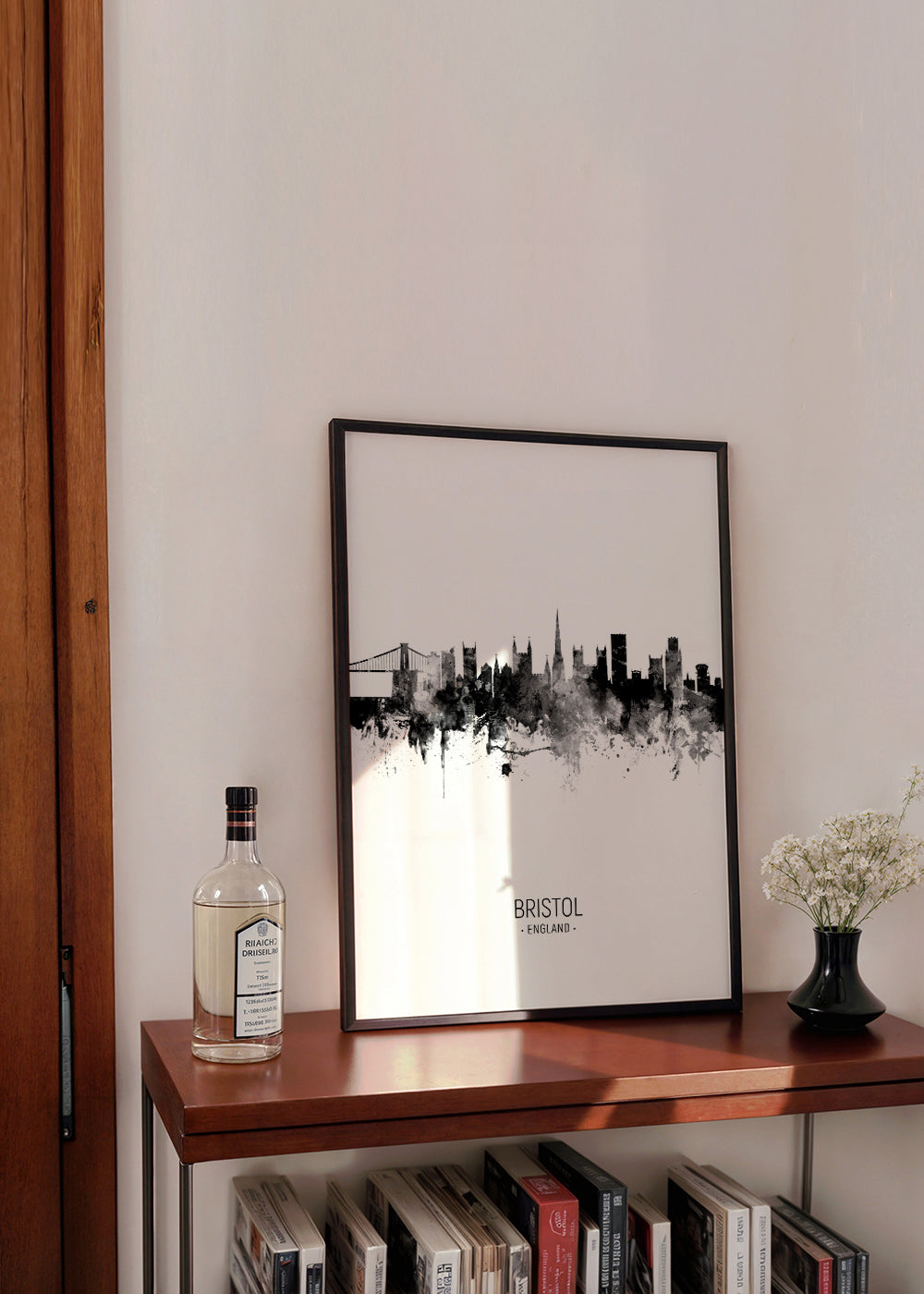 Bristol skyline noir et blanc