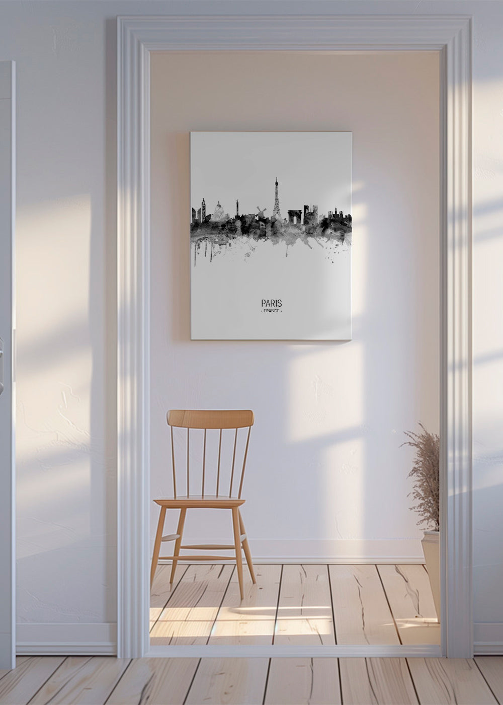 Paris skyline noir et blanc