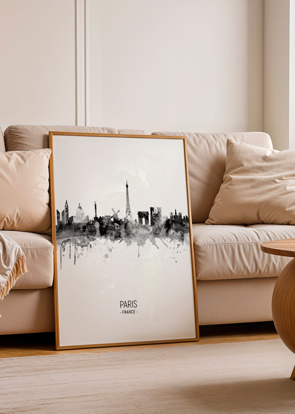 Paris skyline noir et blanc