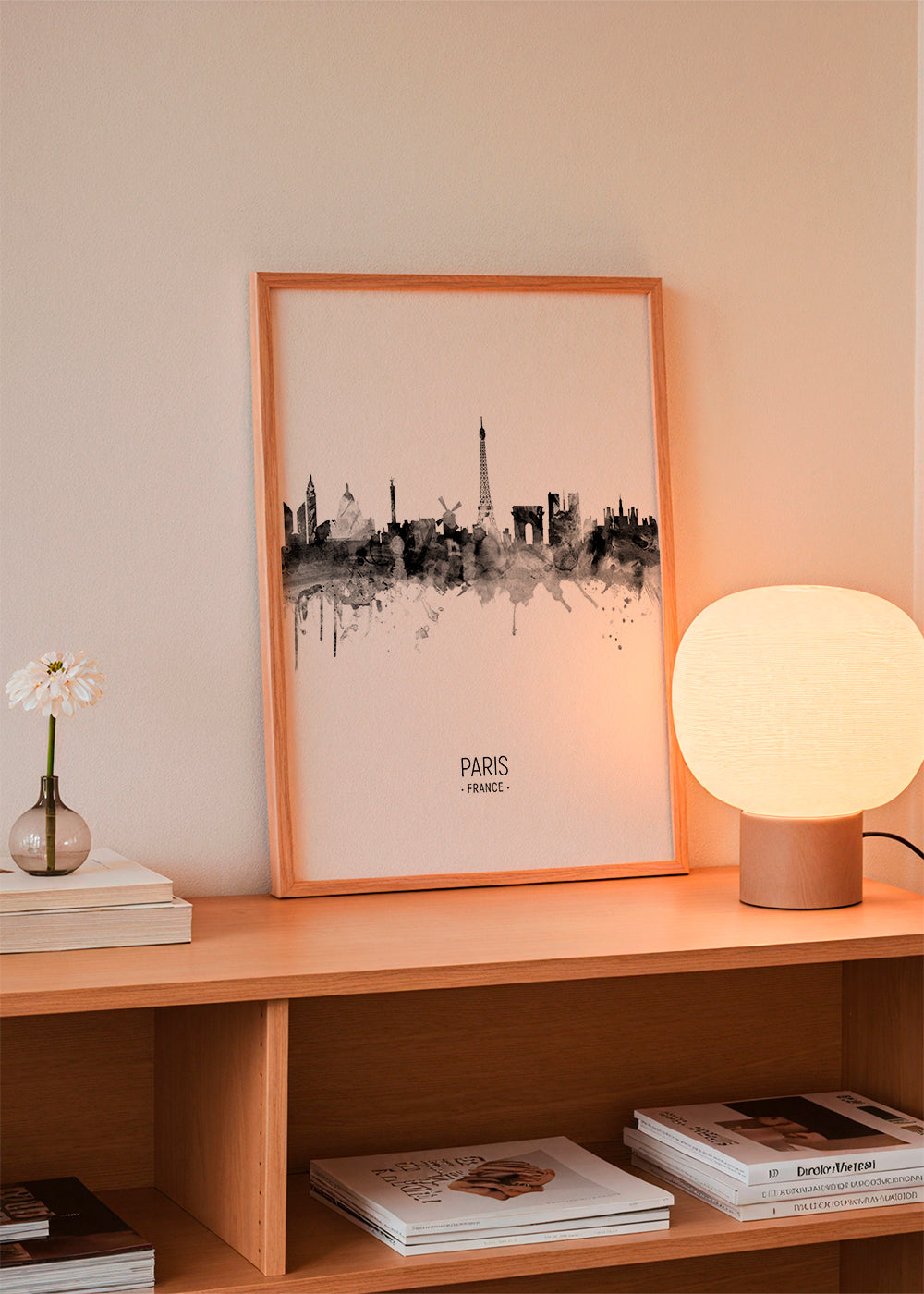 Paris skyline noir et blanc