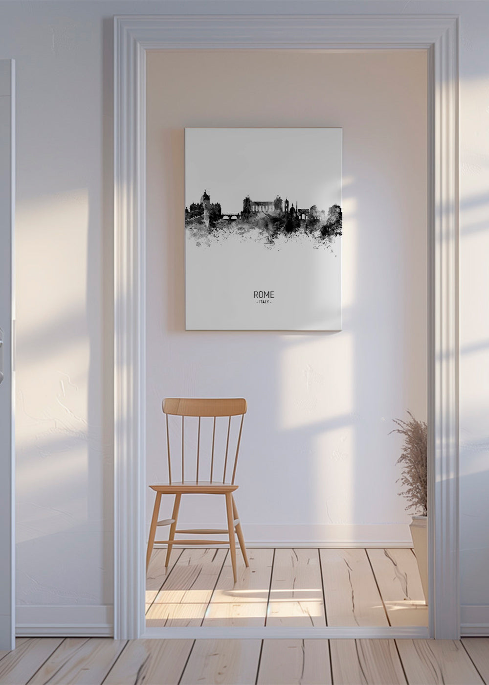 Rome skyline noir et blanc