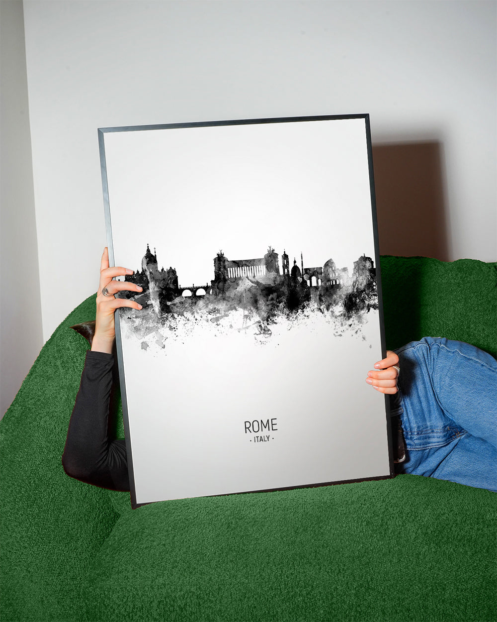 Rome skyline noir et blanc