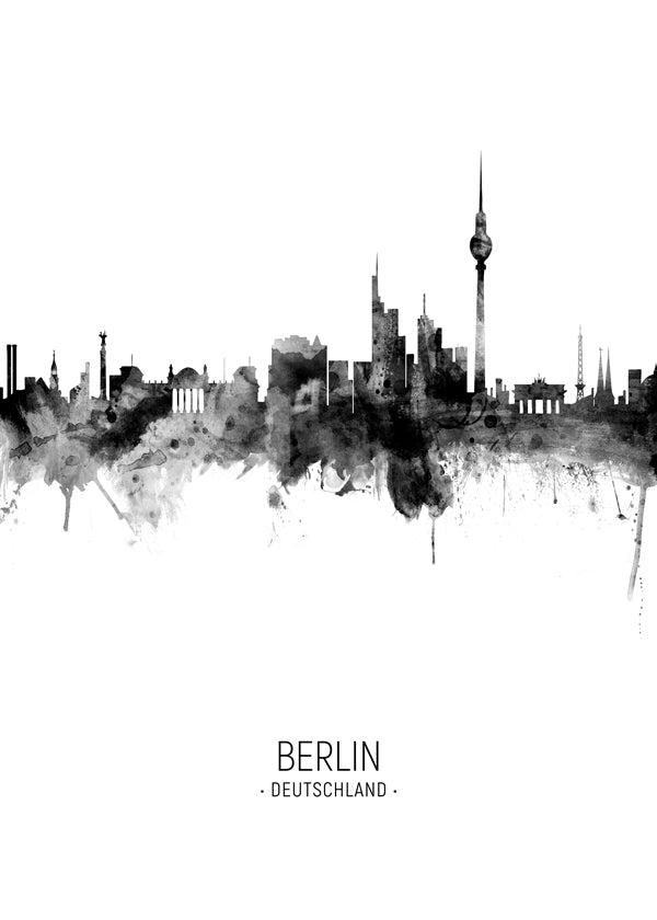 Berlin skyline noir et blanc