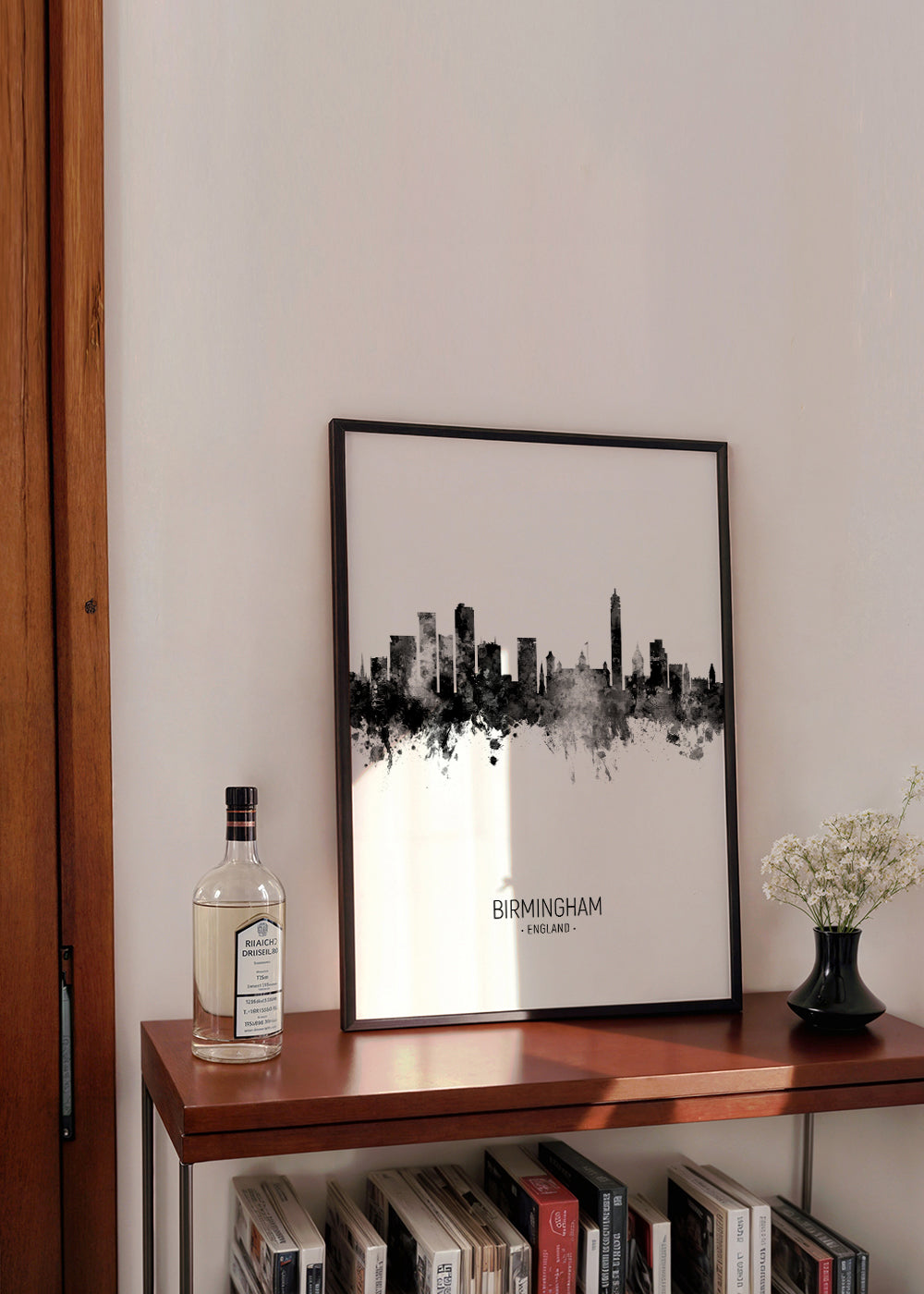 Birmingham skyline noir et blanc