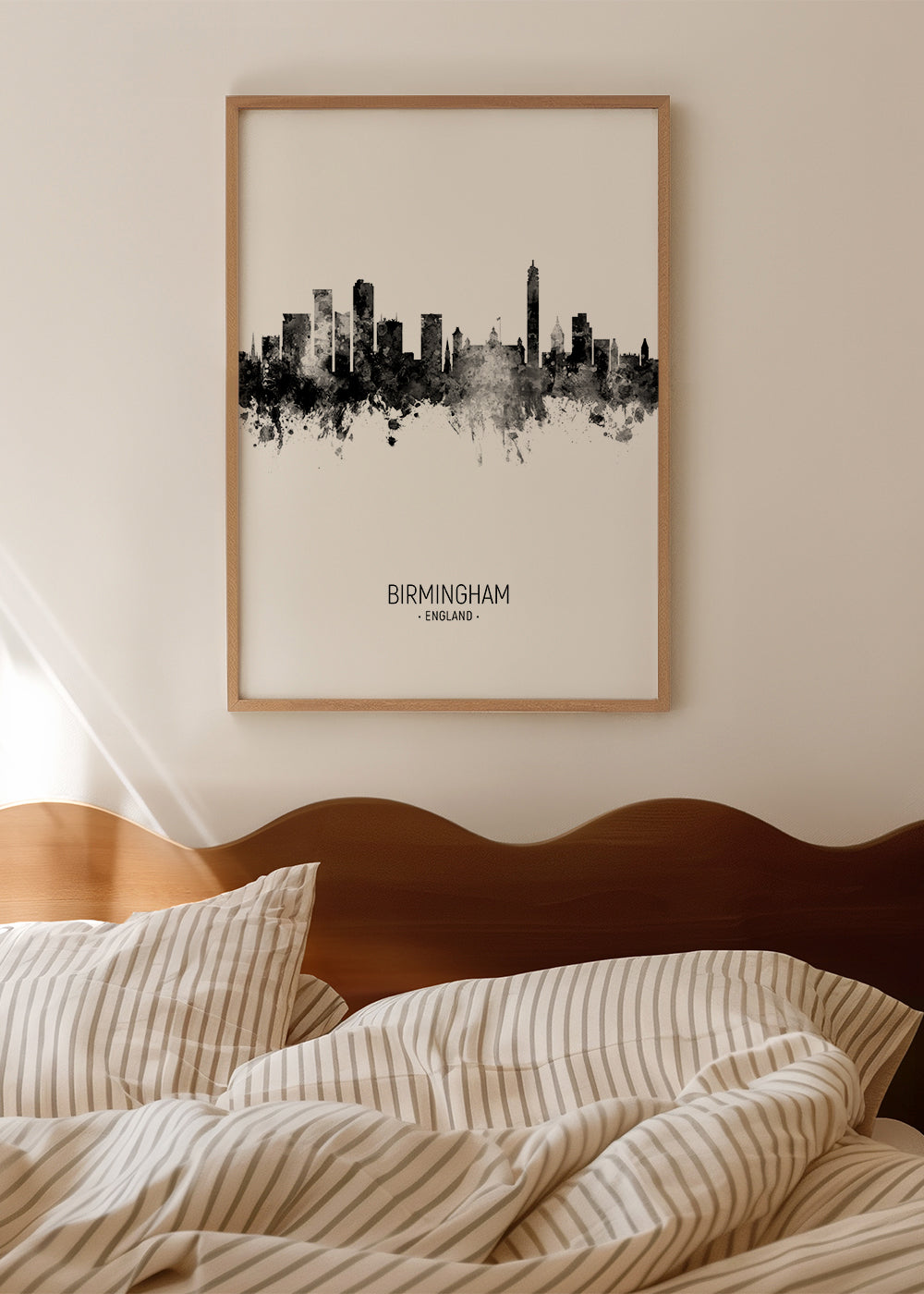 Birmingham skyline noir et blanc