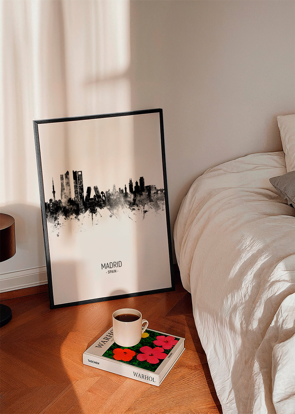 Madrid skyline noir et blanc