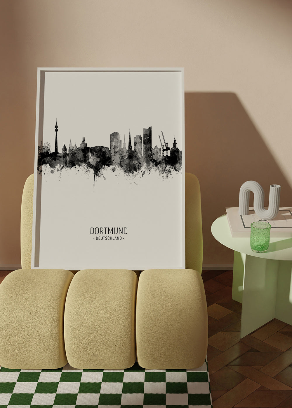 Dortmund skyline noir et blanc