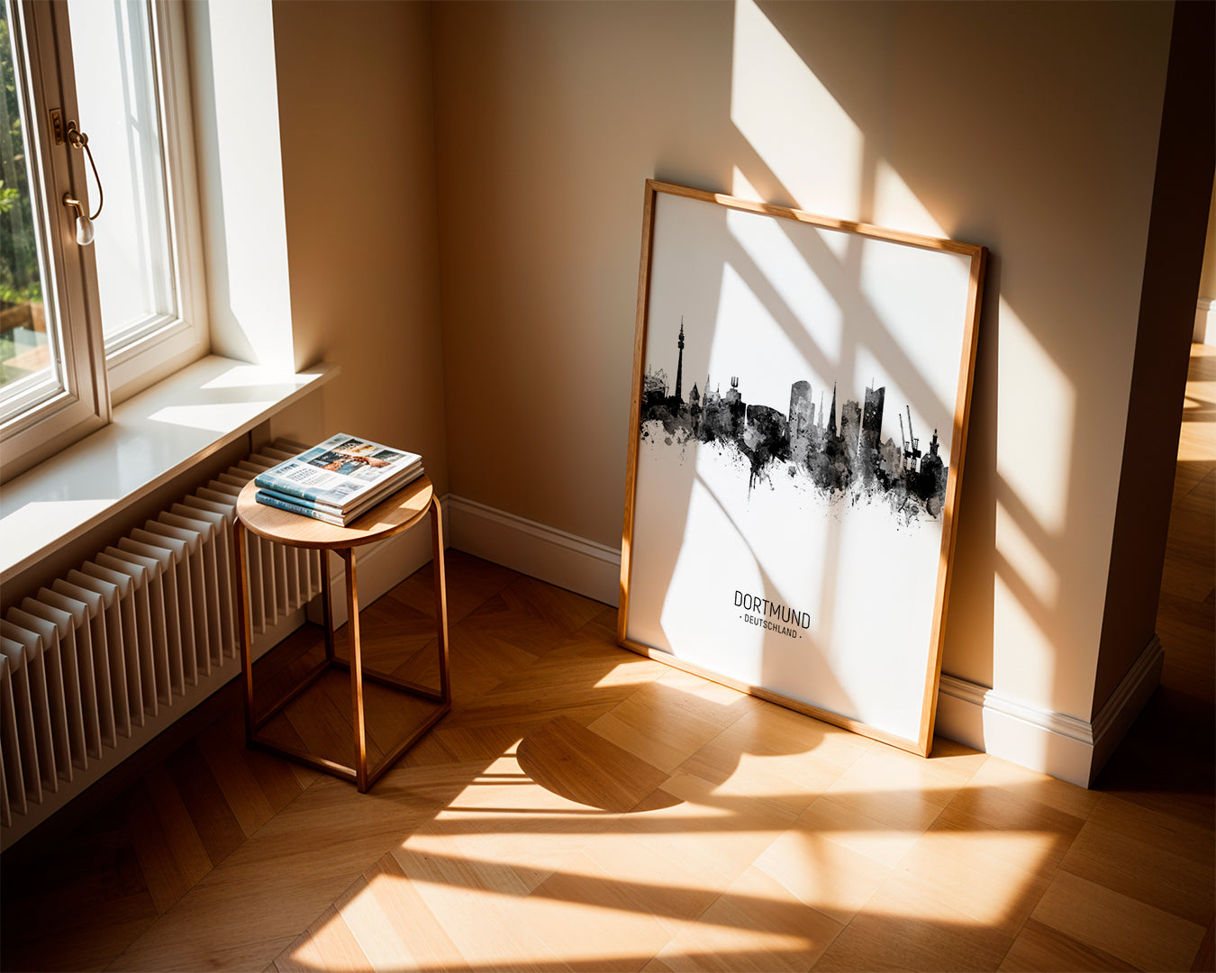 Dortmund skyline noir et blanc