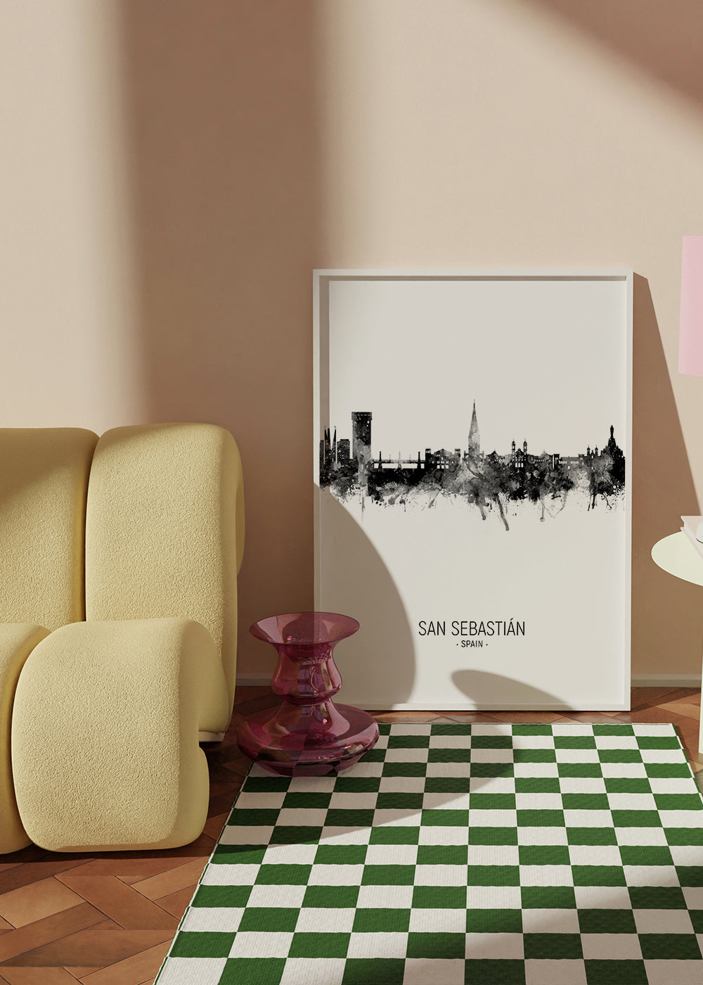 San Sebastián skyline noir et blanc