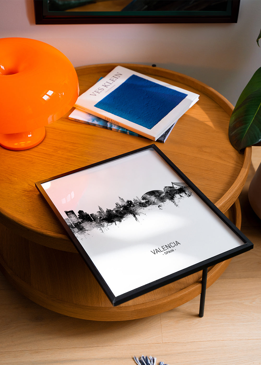 Valencia skyline noir et blanc