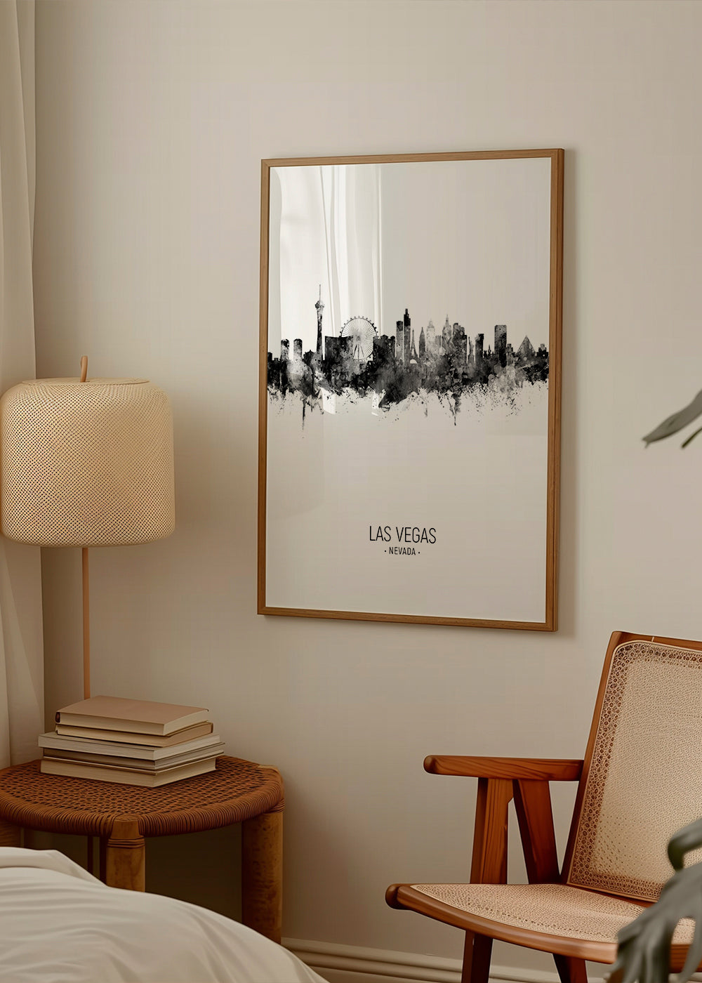Las Vegas skyline noir et blanc