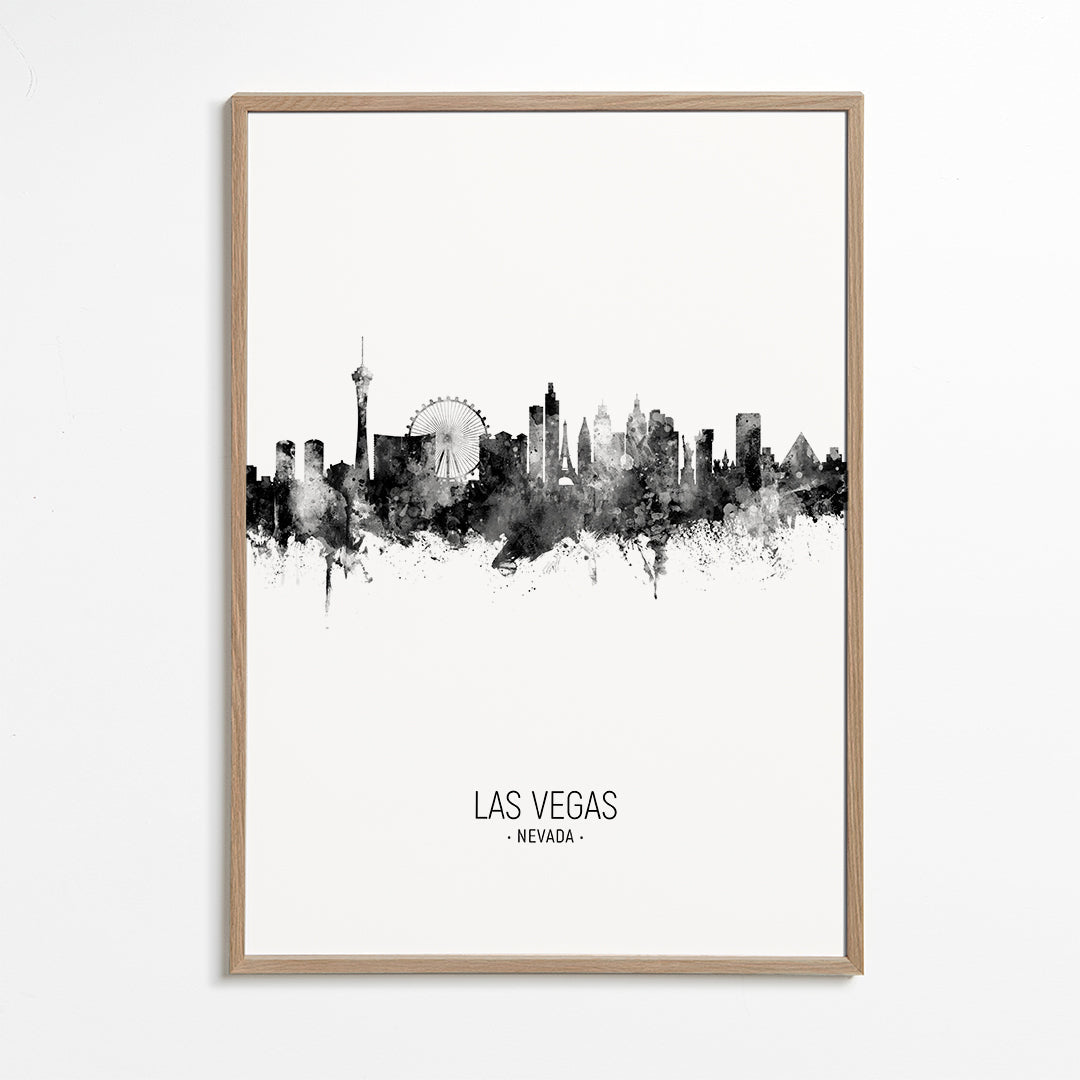 Las Vegas skyline noir et blanc