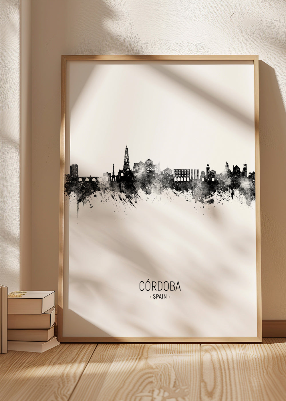 Córdoba skyline noir et blanc