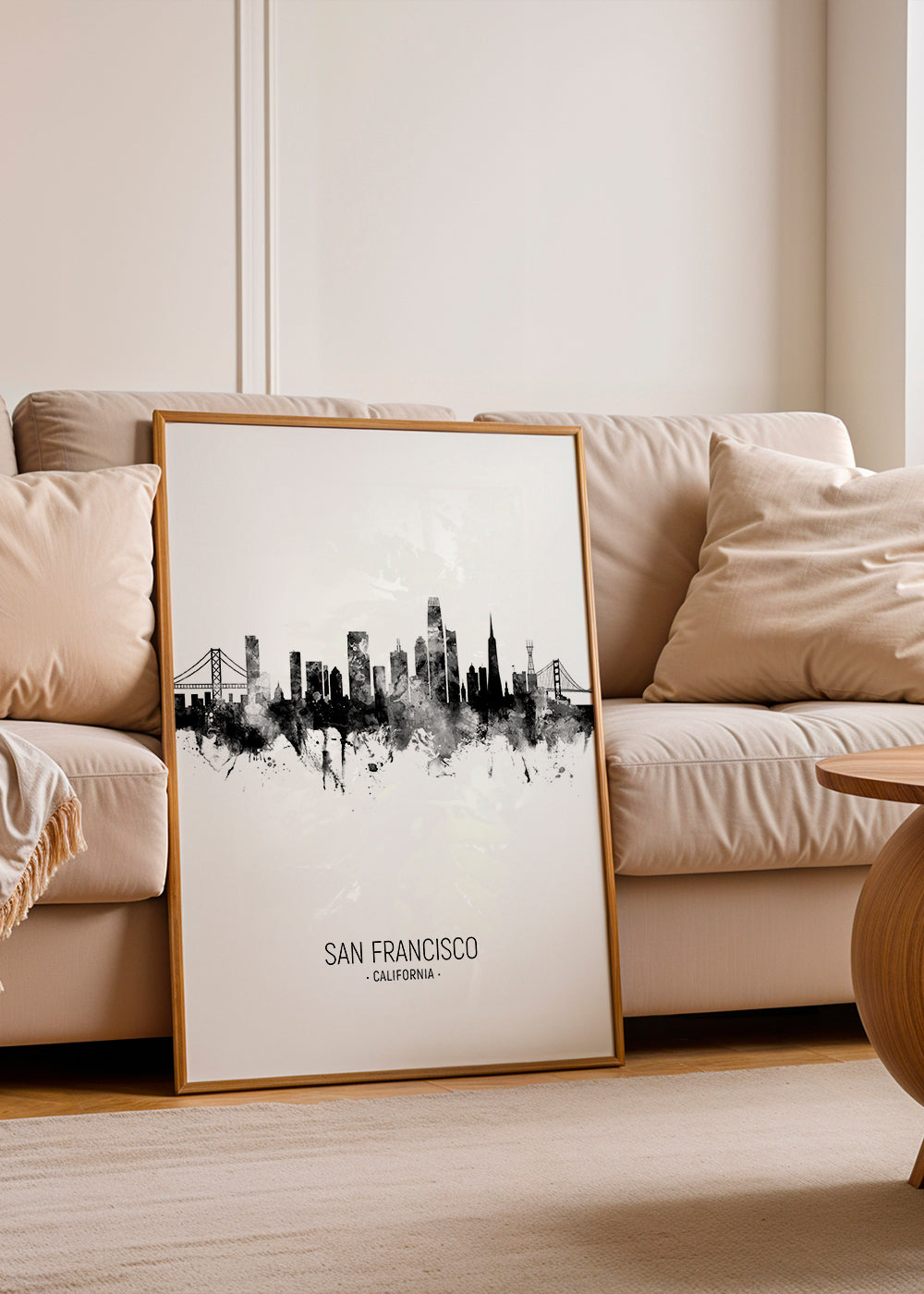 San Francisco skyline noir et blanc