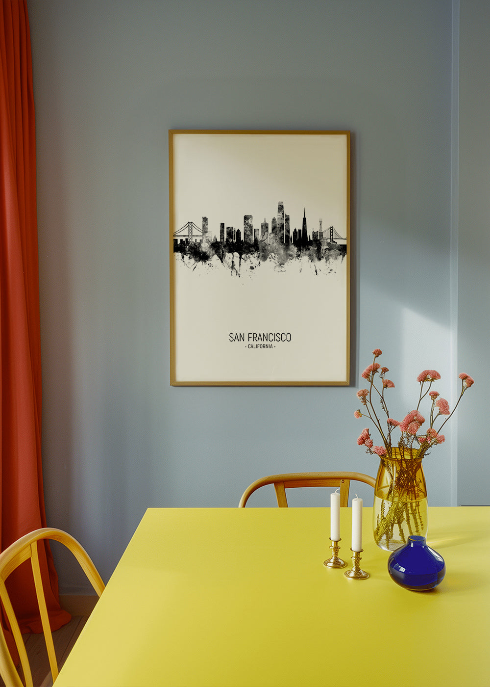 San Francisco skyline noir et blanc