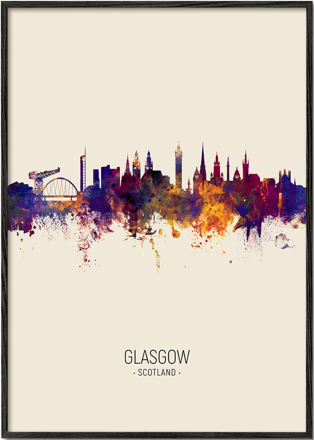 Glasgow skyline beige