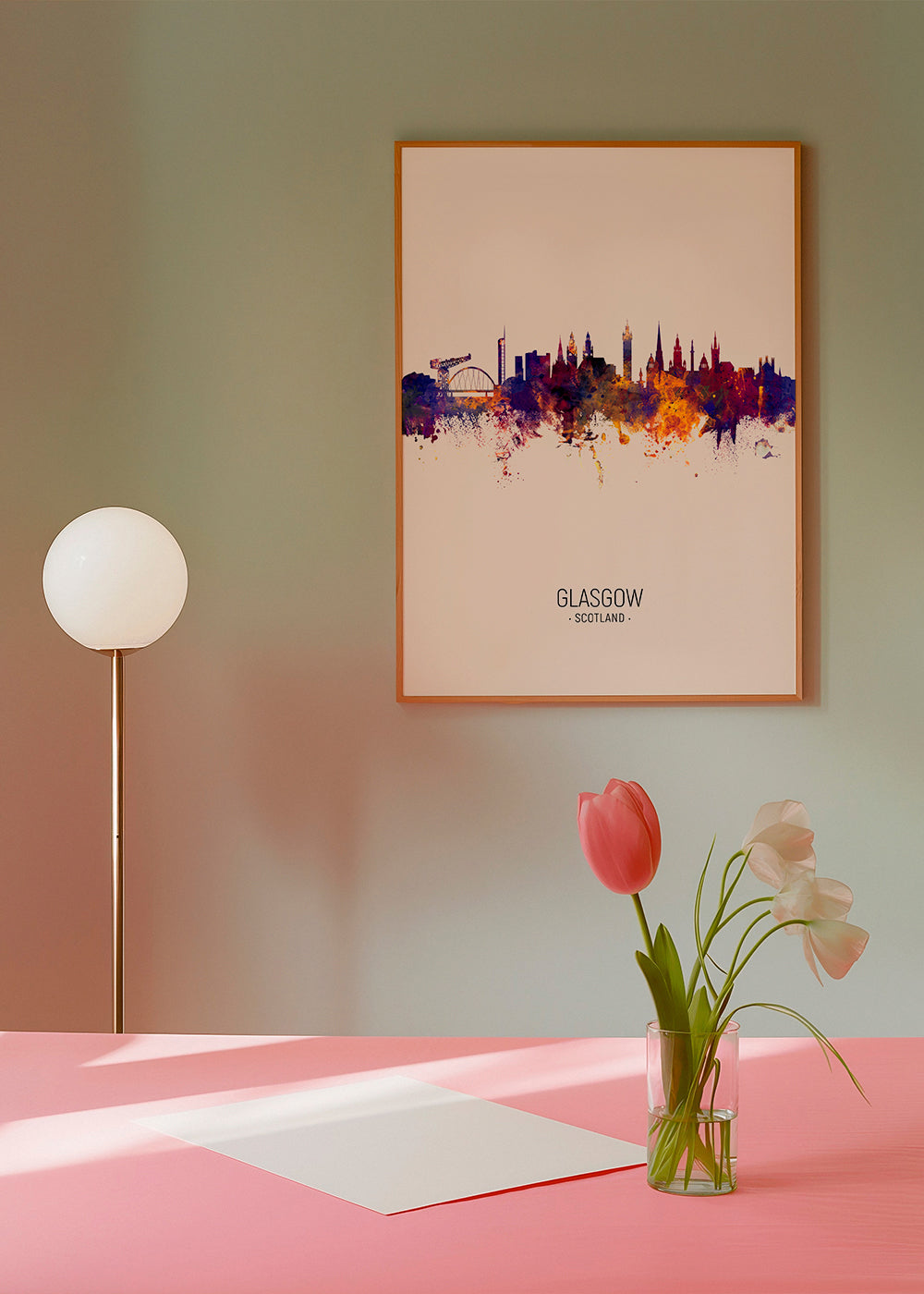 Glasgow skyline beige
