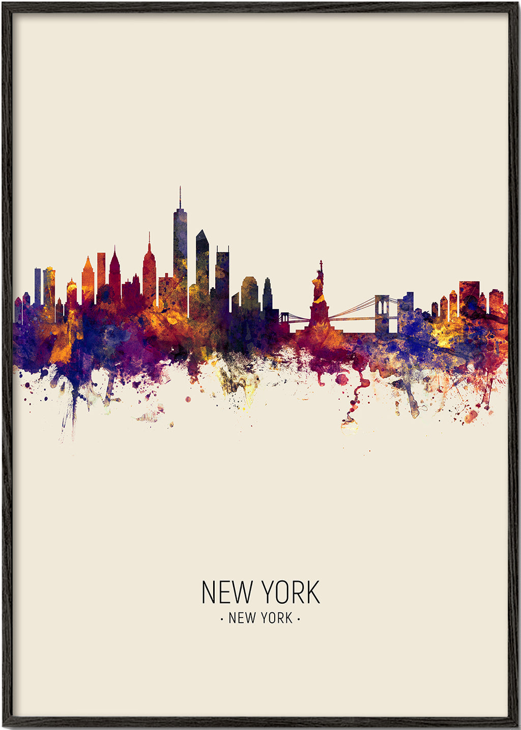 New York skyline beige