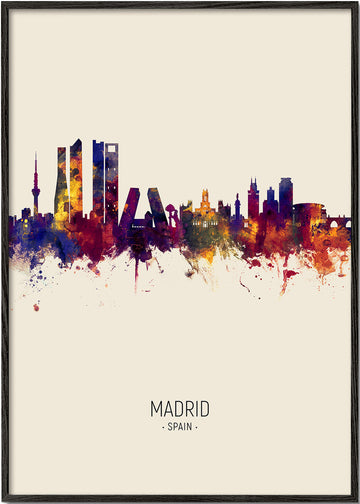 Madrid skyline beige