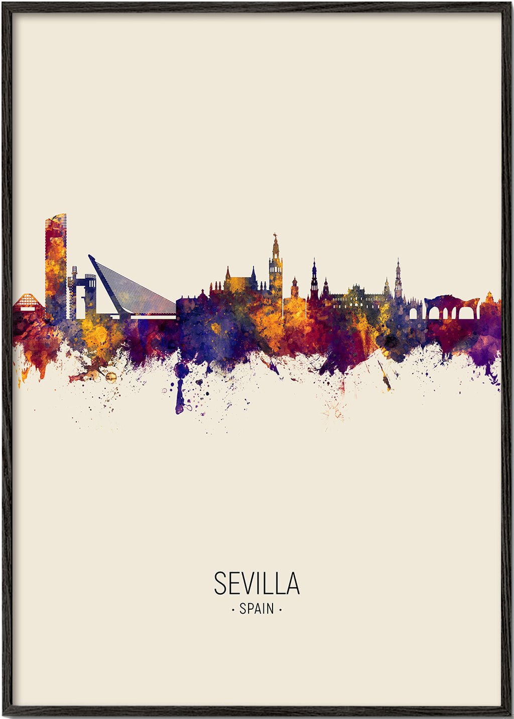 Sevilla skyline beige