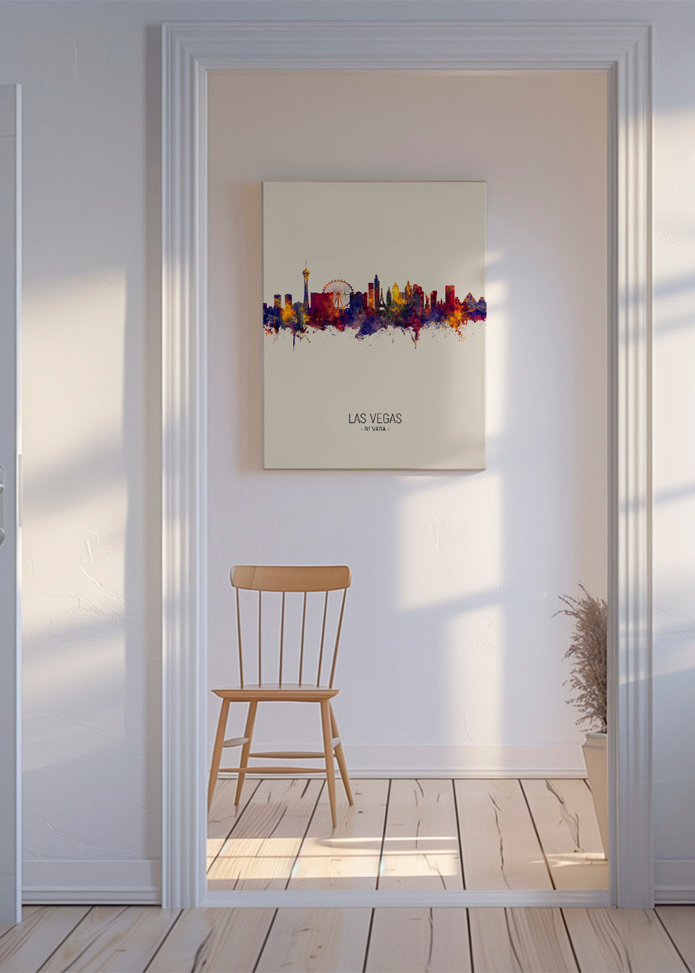 Las Vegas skyline beige