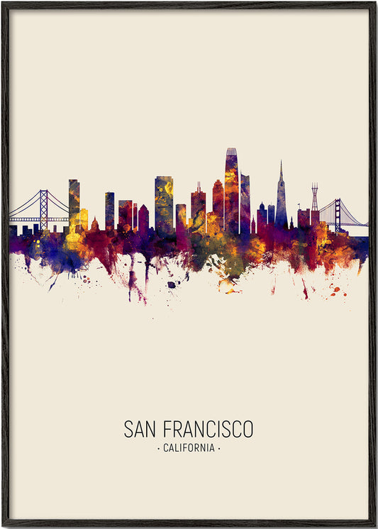 San Francisco skyline beige