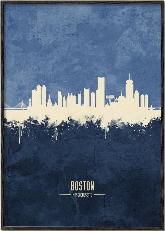 Boston skyline bleu