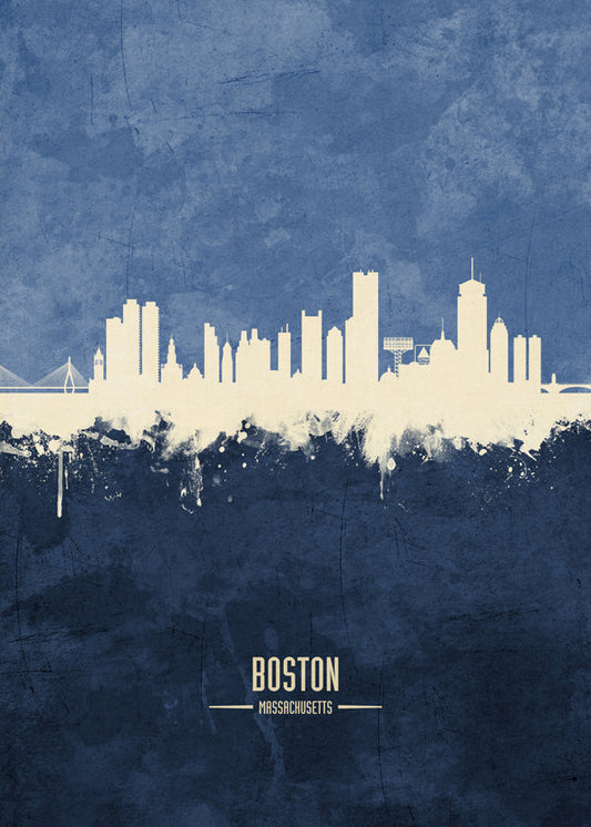 Boston skyline bleu
