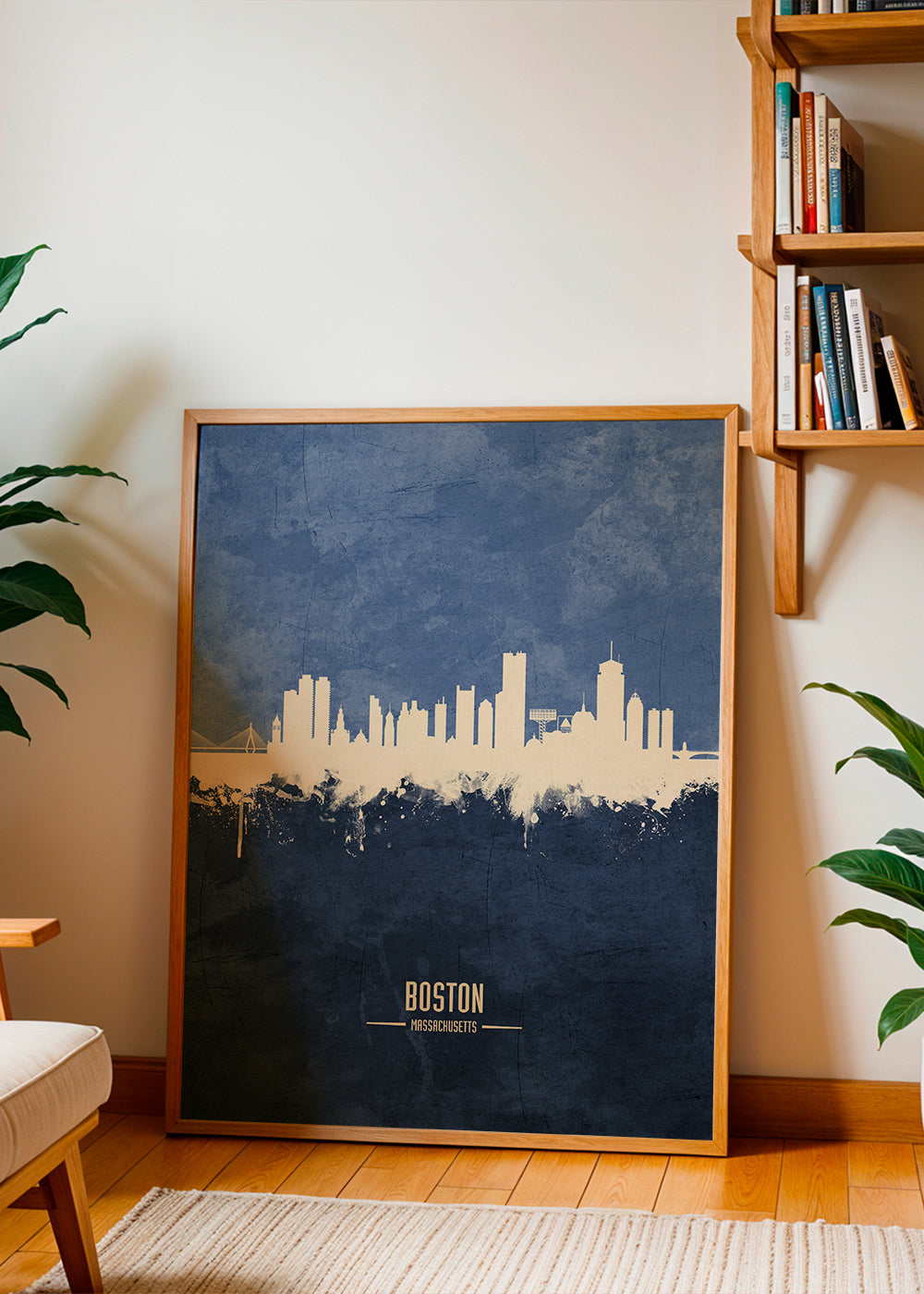 Boston skyline bleu
