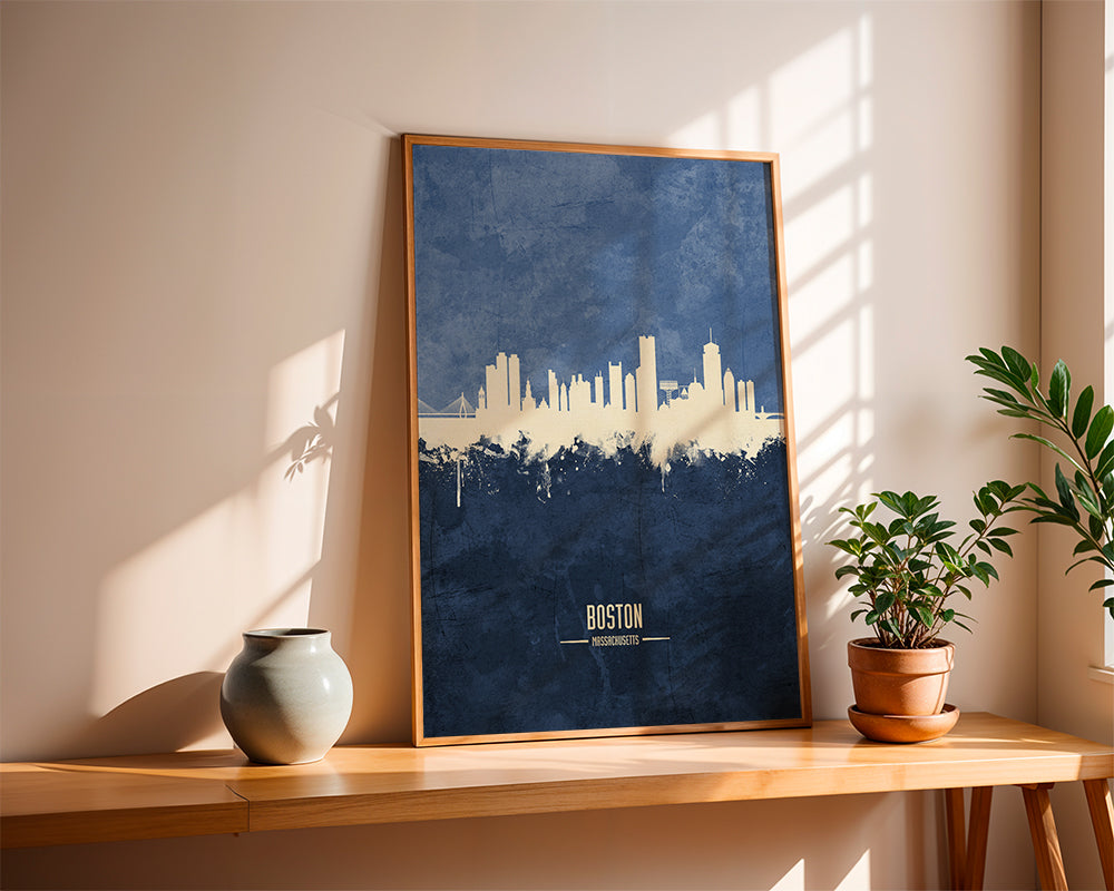Boston skyline bleu