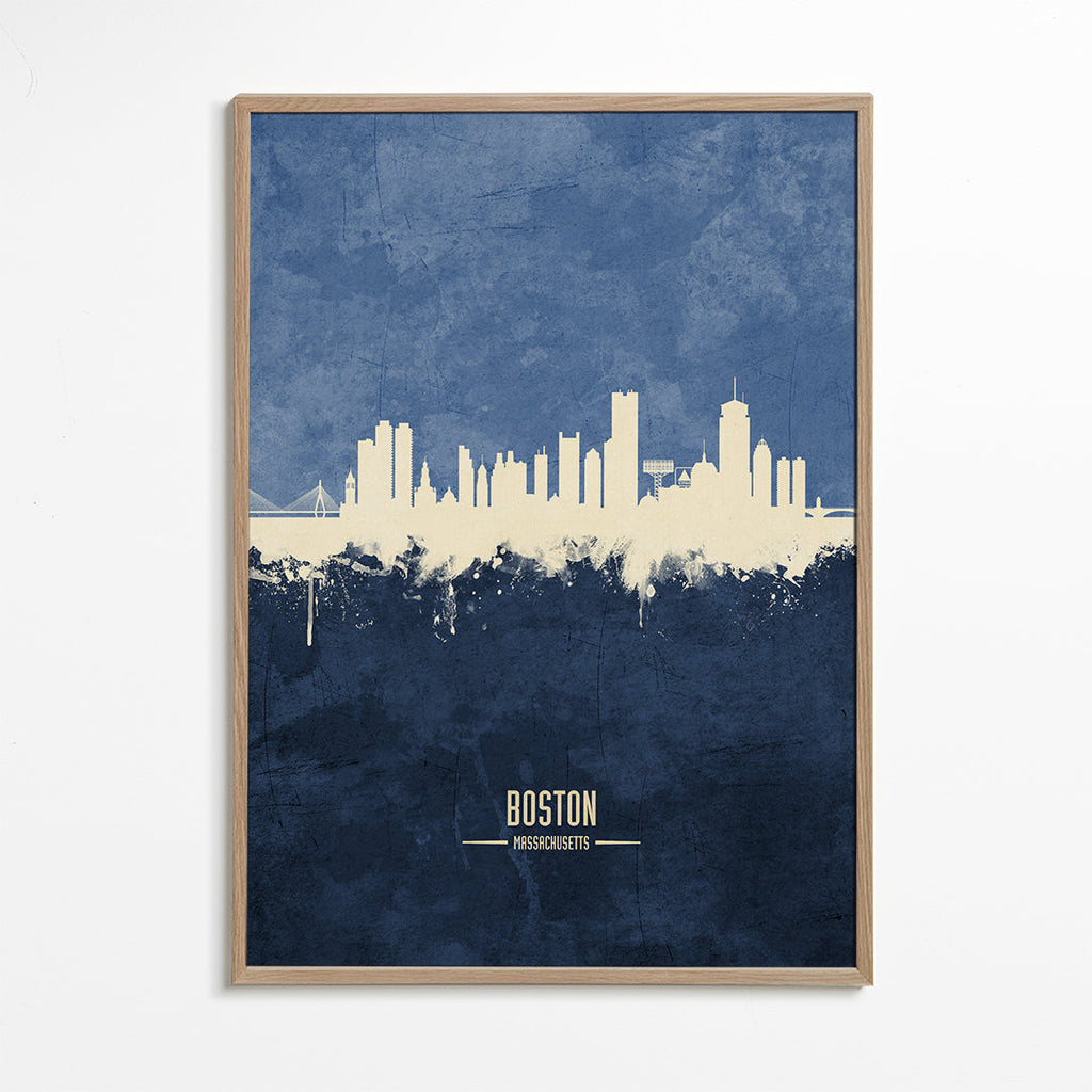 Boston skyline bleu