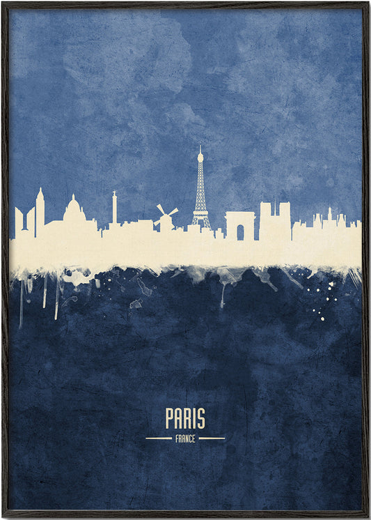Paris skyline bleu