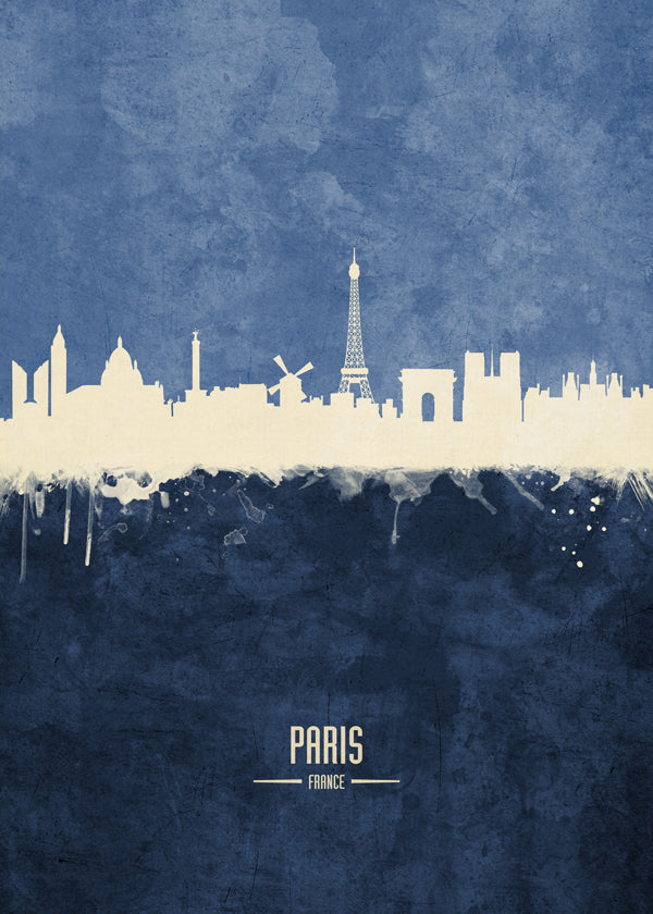 Paris skyline bleu