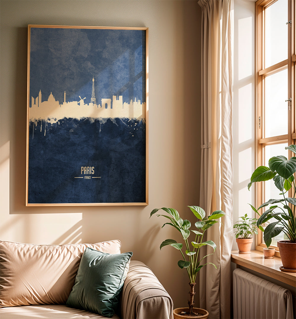 Paris skyline bleu