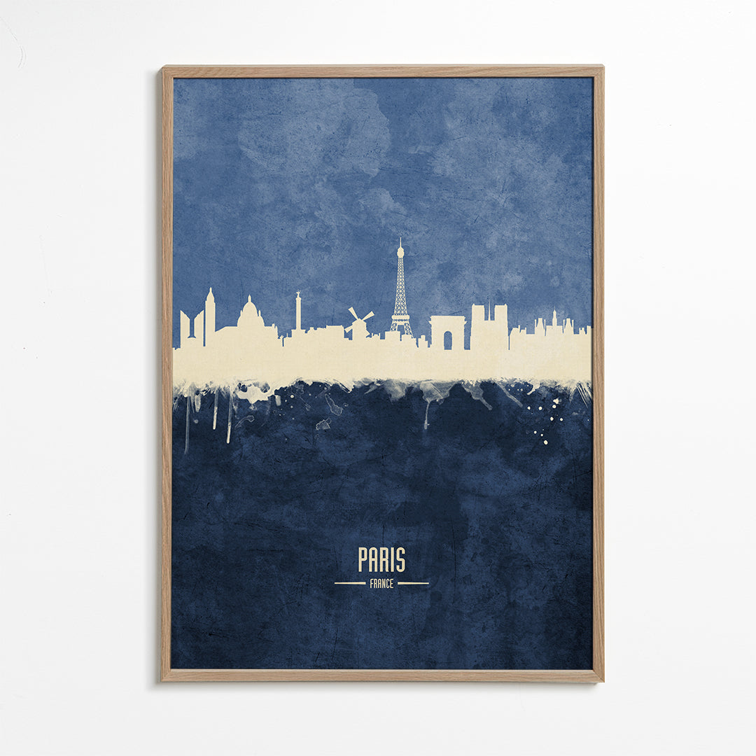Paris skyline bleu