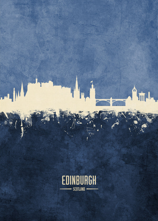 Edinburgh skyline bleu
