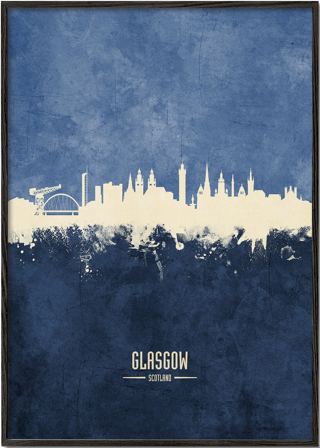 Glasgow skyline bleu