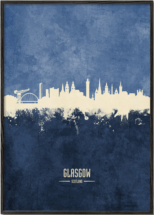 Glasgow skyline bleu
