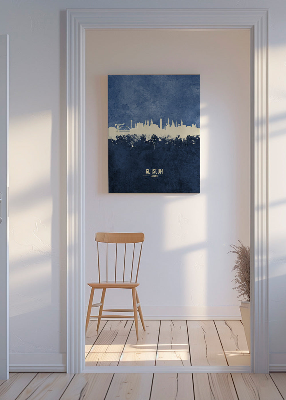 Glasgow skyline bleu